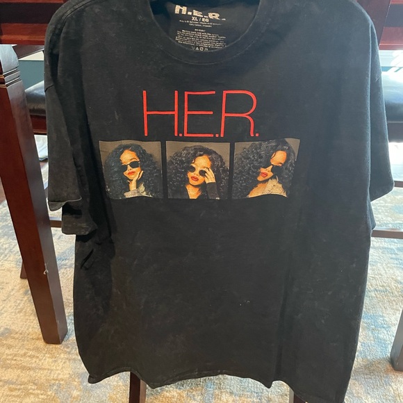 H.E.R. I Used To Know Her Tour Concert Promo Black T-Shirt XL R&B Hip Hop - Picture 2 of 6